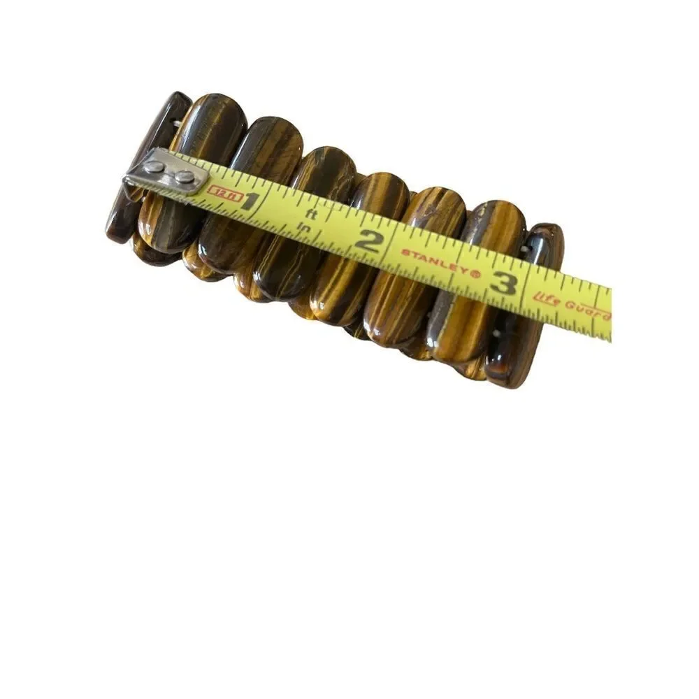 Tiger eye stretchy large bracelet